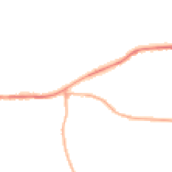 Night-time road noise heatmap for BD7 4LU