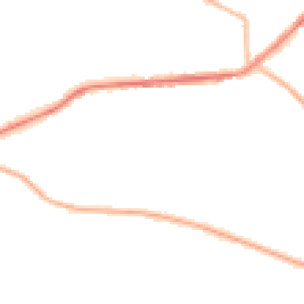 Night-time road noise heatmap for BD7 4NL