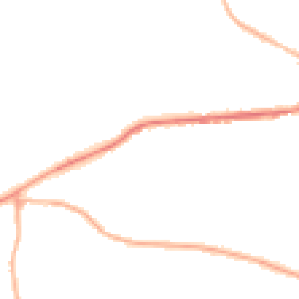 Night-time road noise heatmap for BD7 4NX