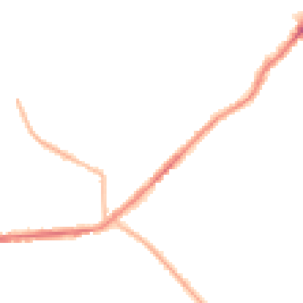 Night-time road noise heatmap for BD7 4PZ