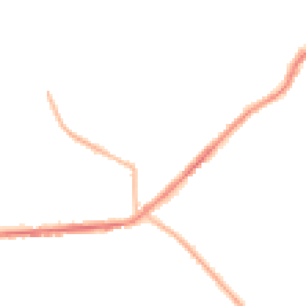 Night-time road noise heatmap for BD7 4RW