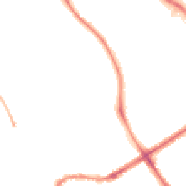 Night-time road noise heatmap for BD9 4NB