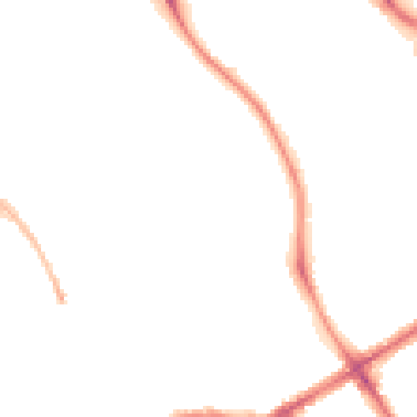 Night-time road noise heatmap for BD9 4NE