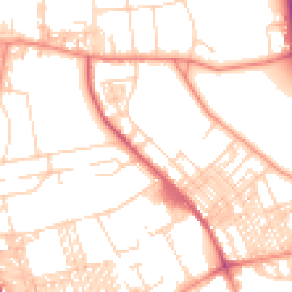 Daytime road noise heatmap for BD9 4RU
