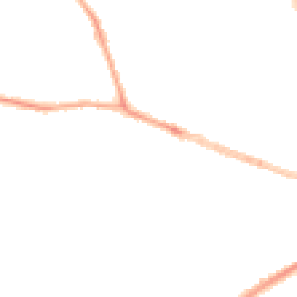 Night-time road noise heatmap for BD9 5ES