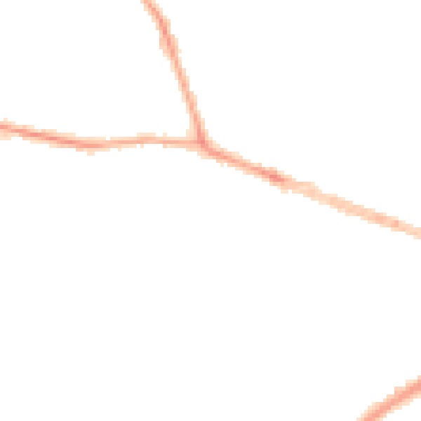 Night-time road noise heatmap for BD9 5ET