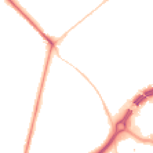 Night-time road noise heatmap for BH1 1AJ