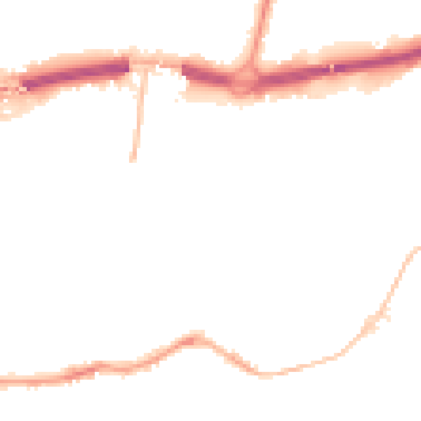 Night-time road noise heatmap for BH1 1AW