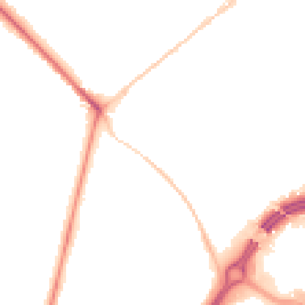 Night-time road noise heatmap for BH1 1BH
