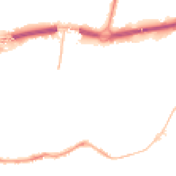 Night-time road noise heatmap for BH1 1BL