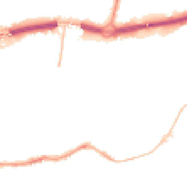 Night-time road noise heatmap for BH1 1DR