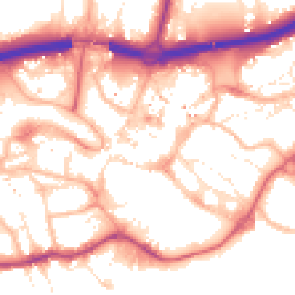 Daytime road noise heatmap for BH1 1DS