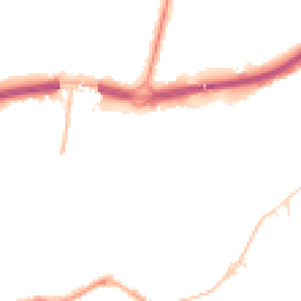 Night-time road noise heatmap for BH1 1DW