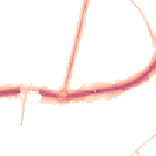 Night-time road noise heatmap for BH1 1HU
