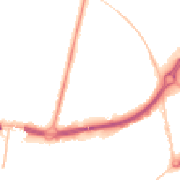 Night-time road noise heatmap for BH1 1HX