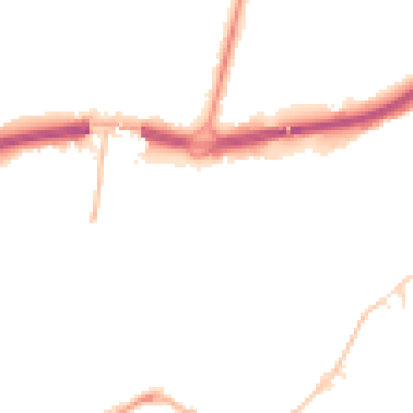Night-time road noise heatmap for BH1 1JE