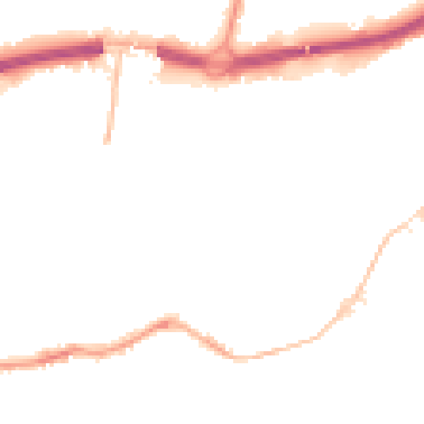 Night-time road noise heatmap for BH1 1LG
