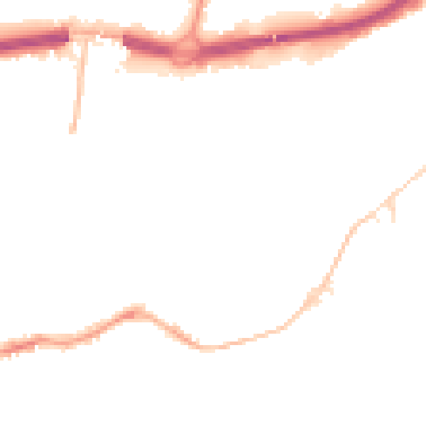 Night-time road noise heatmap for BH1 2AL