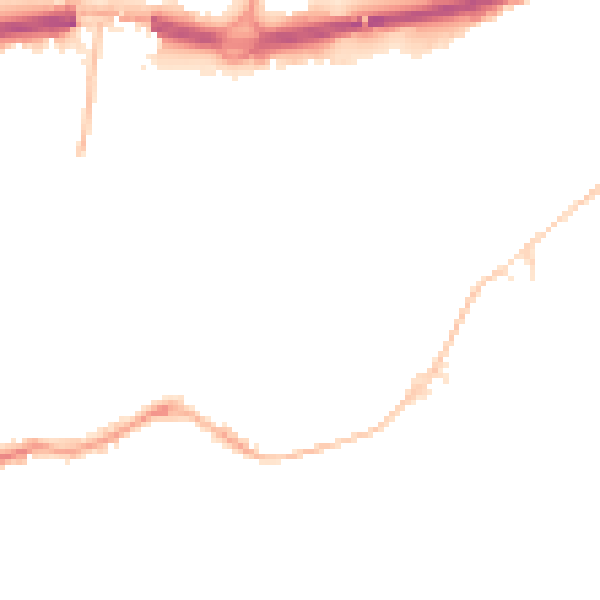 Night-time road noise heatmap for BH1 2BY