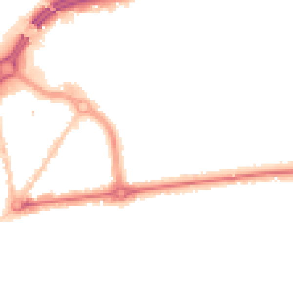 Night-time road noise heatmap for BH1 3QF