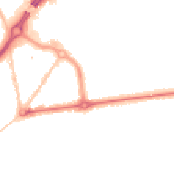 Night-time road noise heatmap for BH1 3RQ
