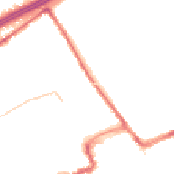 Night-time road noise heatmap for BH1 4BZ