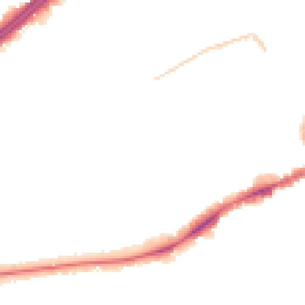 Night-time road noise heatmap for BH1 4DH