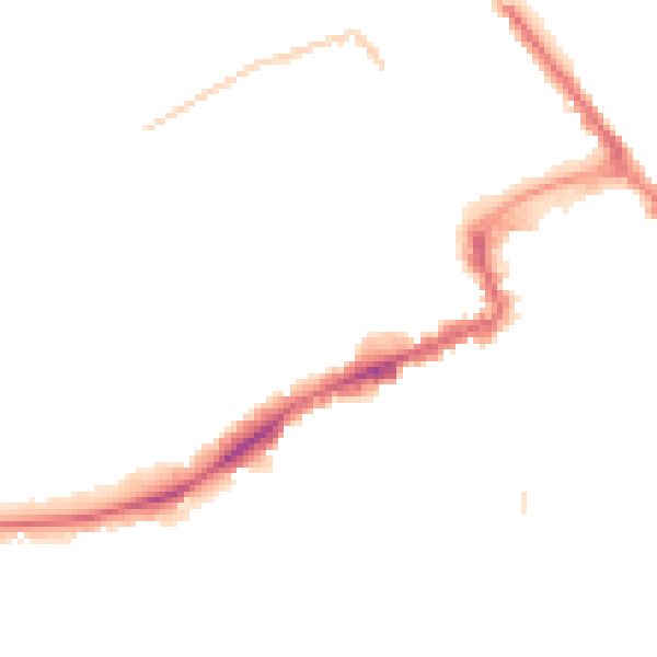 Night-time road noise heatmap for BH1 4HF
