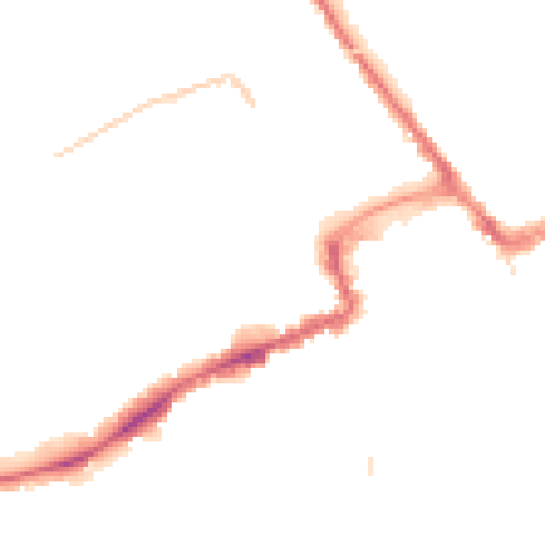 Night-time road noise heatmap for BH1 4HH