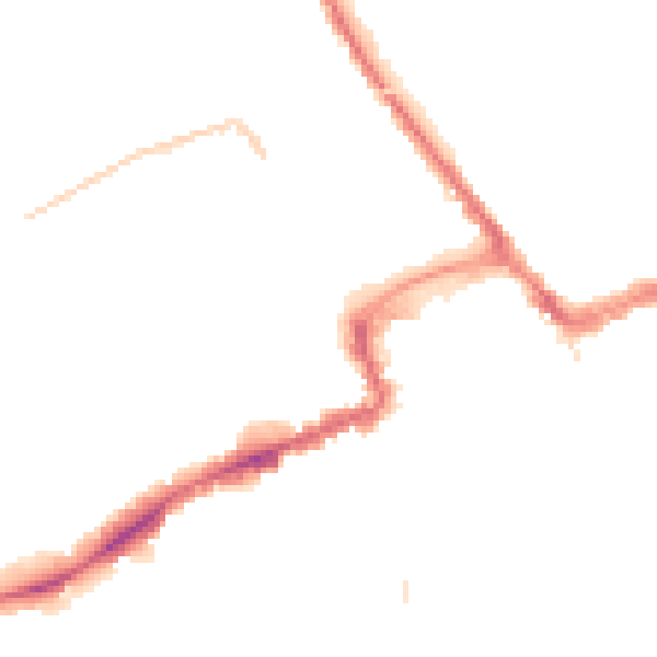 Night-time road noise heatmap for BH1 4HN