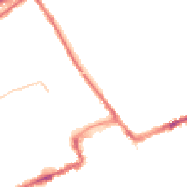 Night-time road noise heatmap for BH1 4JP