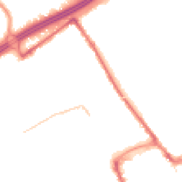 Night-time road noise heatmap for BH1 4PB