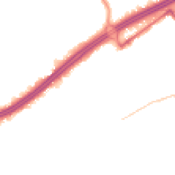 Night-time road noise heatmap for BH1 4QF