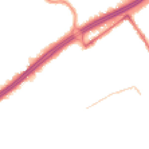 Night-time road noise heatmap for BH1 4QT