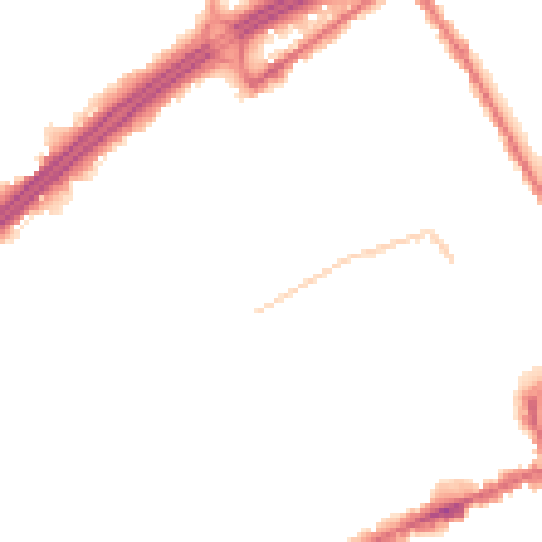 Night-time road noise heatmap for BH1 4RP