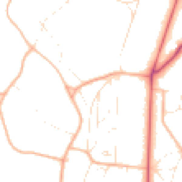 Daytime road noise heatmap for BH13 6DL