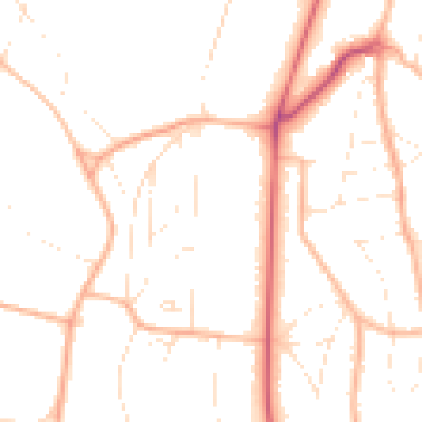 Daytime road noise heatmap for BH13 6DP