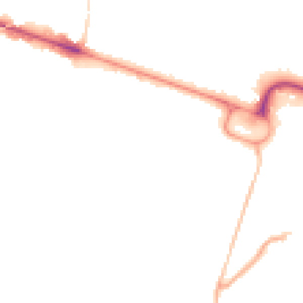 Night-time road noise heatmap for BH13 6DX