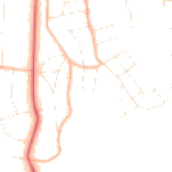 Daytime road noise heatmap for BH13 6JD