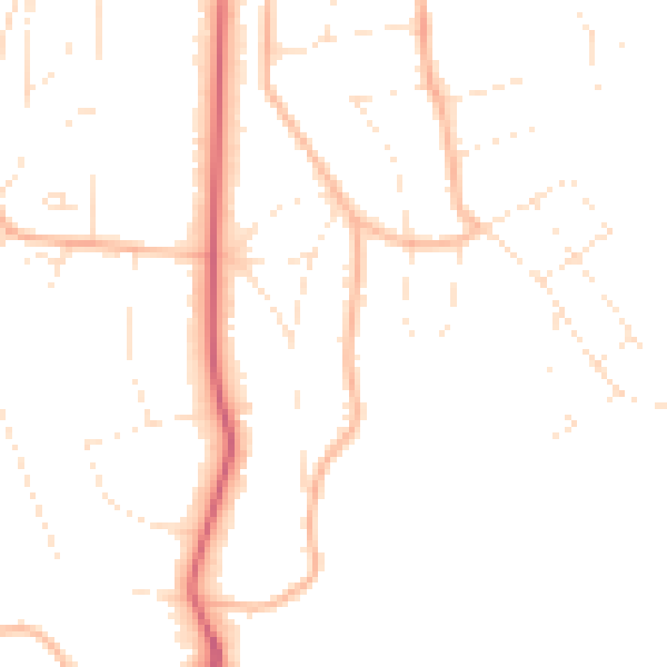 Daytime road noise heatmap for BH13 6JS
