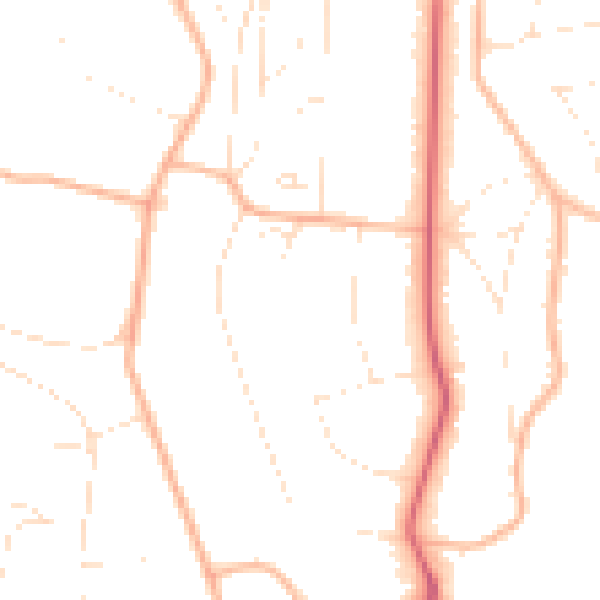 Daytime road noise heatmap for BH13 6LB