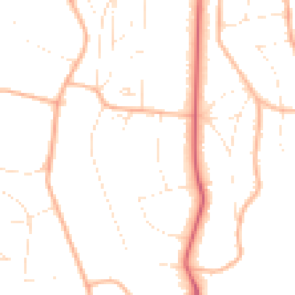 Daytime road noise heatmap for BH13 6LG