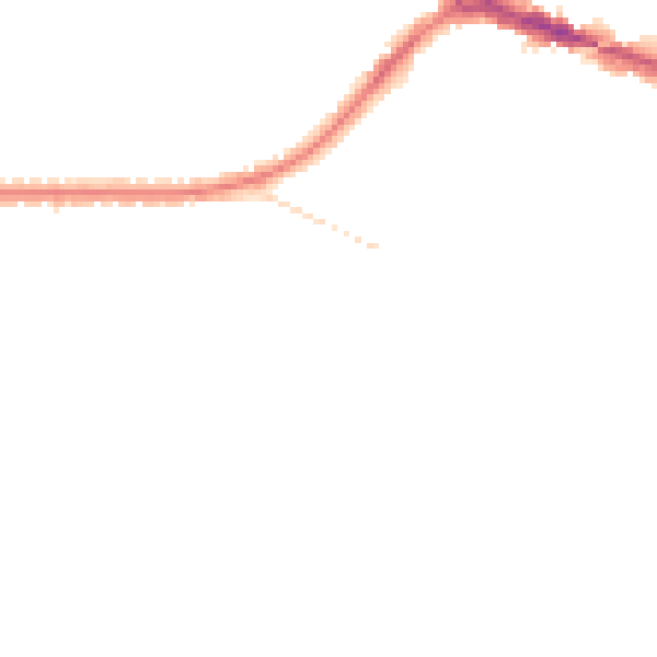 Night-time road noise heatmap for BH14 9QF