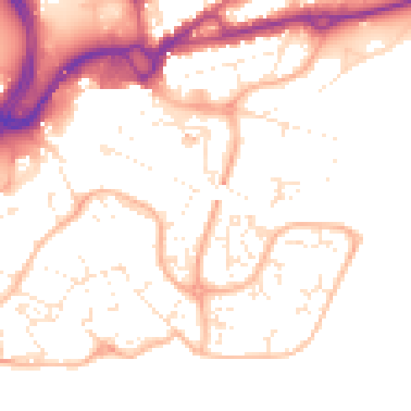 Daytime road noise heatmap for BH15 1ED