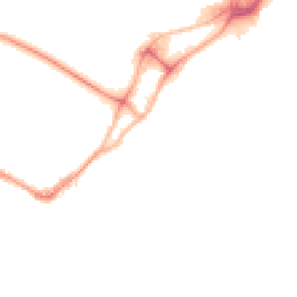 Night-time road noise heatmap for BH15 1JU