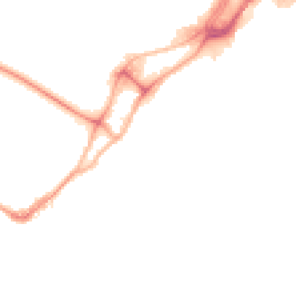 Night-time road noise heatmap for BH15 1NA