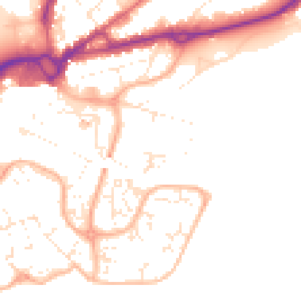 Daytime road noise heatmap for BH15 1RG