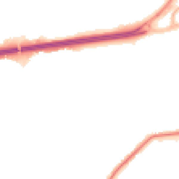 Night-time road noise heatmap for BH15 3JQ