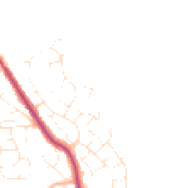 Daytime road noise heatmap for BH15 4QQ