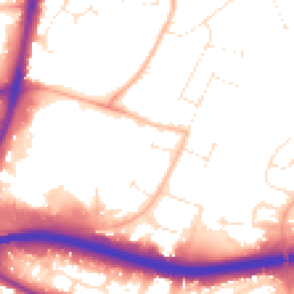 Daytime road noise heatmap for BH17 0GF